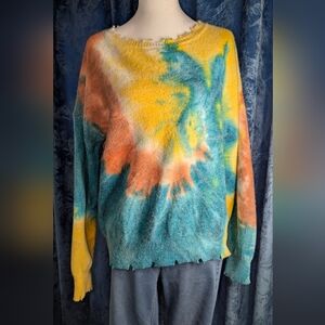 Colorful Tie-Dye Women's Sweater